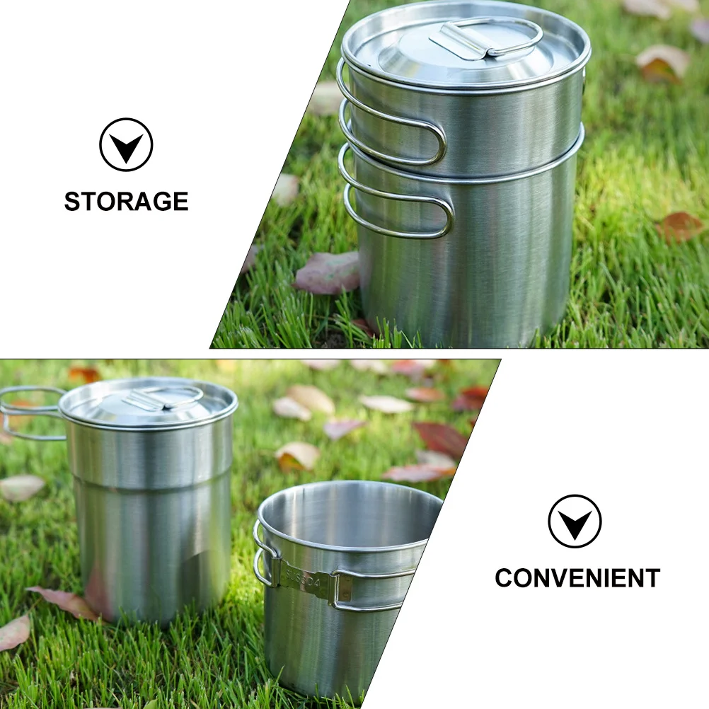 1Set Stainless Steel Folding Handle Cup Set Portable Outdoor Camping Hiking Picnic Reusable Lightweight Mug Large Capacity
1Set Stainless Steel Folding Handle Cup Set Portable Outdoor Camping Hiking Picnic Reusable Lightweight Mug Large Capacity