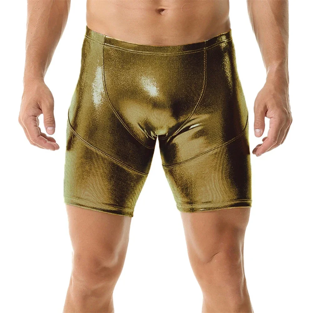 Fashion Solid Color Stretchy Shiny Men's Shorts Nightclub Slim Sexy Tight Short Pants Male Casual Shorts Stage Party Club Wear
Fashion Solid Color Stretchy Shiny Men's Shorts Nightclub Slim Sexy Tight Short Pants Male Casual Shorts Stage Party Club Wear