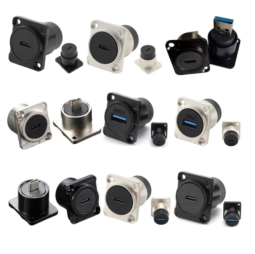 d type chassis panel wall screw mount usb c type c connector module Zinc alloy welding free type c extender adapter coupler
d type chassis panel wall screw mount usb c type c connector module Zinc alloy welding free type c extender adapter coupler