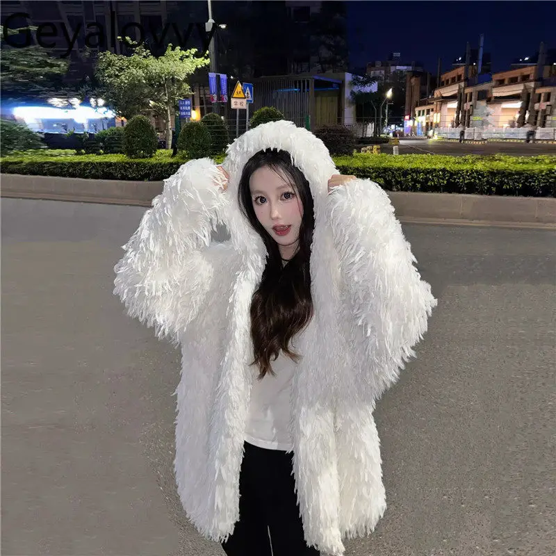 Fairy White Furry Coat for Women Autumn and Winter New Style High-End Versatile Hooded Fox Fur Fluffy Eco-Friendly Fur Jacket
Fairy White Furry Coat for Women Autumn and Winter New Style High-End Versatile Hooded Fox Fur Fluffy Eco-Friendly Fur Jacket