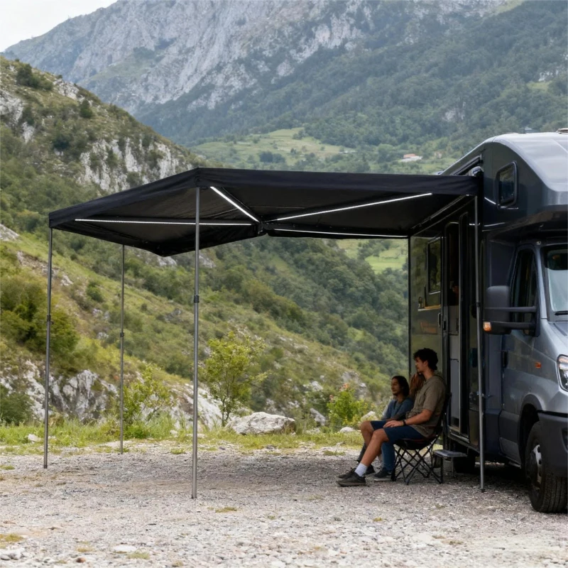 Hot Selling 270° Fan-Shaped Car Side Awning High Quality
Hot Selling 270° Fan-Shaped Car Side Awning High Quality
