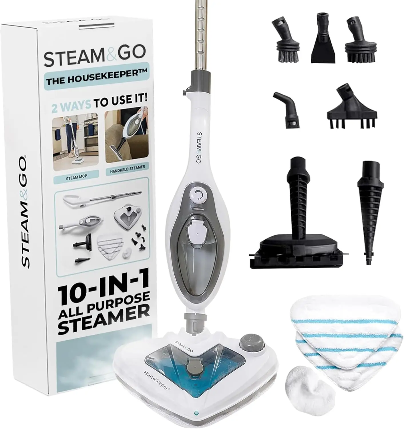10-in-1 Multi-Functional Steam Mop for Home Cleaning with Detachable Handle and Dual Tank System
10-in-1 Multi-Functional Steam Mop for Home Cleaning with Detachable Handle and Dual Tank System