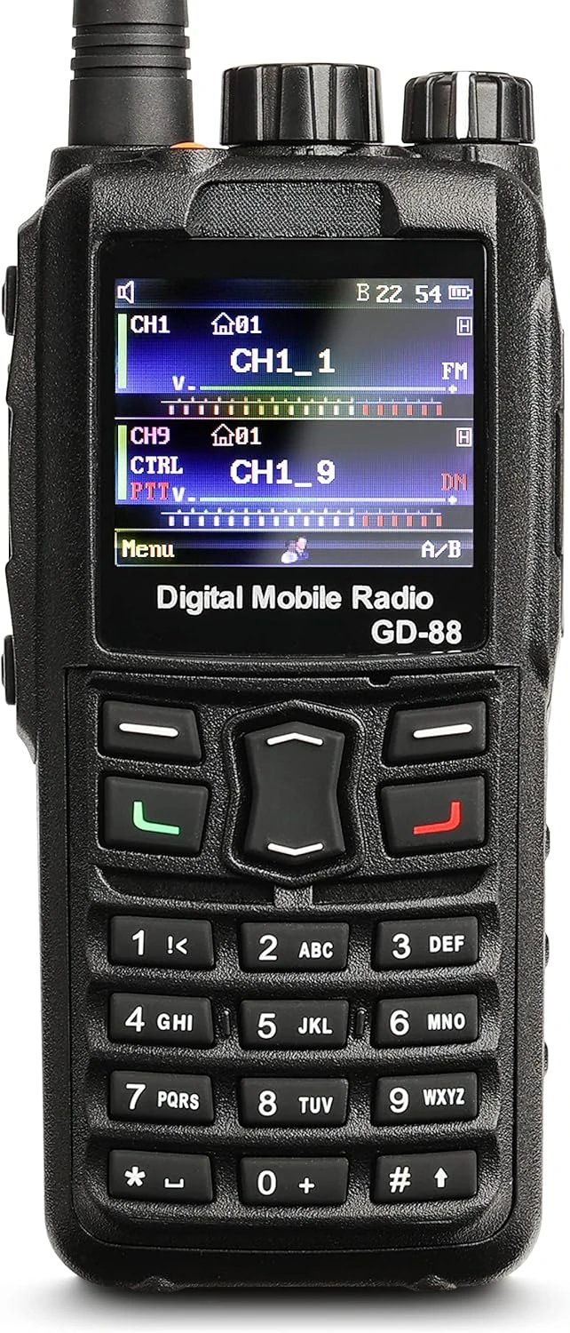 GD-88 DMR и аналоговая портативная радиостанция мощностью 7 Вт, двухдиапазонная радиостанция VHF UHF для ветчины, с GPS/APRS, поперечный повторитель
GD-88 DMR и аналоговая портативная радиостанция мощностью 7 Вт, двухдиапазонная радиостанция VHF UHF для ветчины, с GPS/APRS, поперечный повторитель