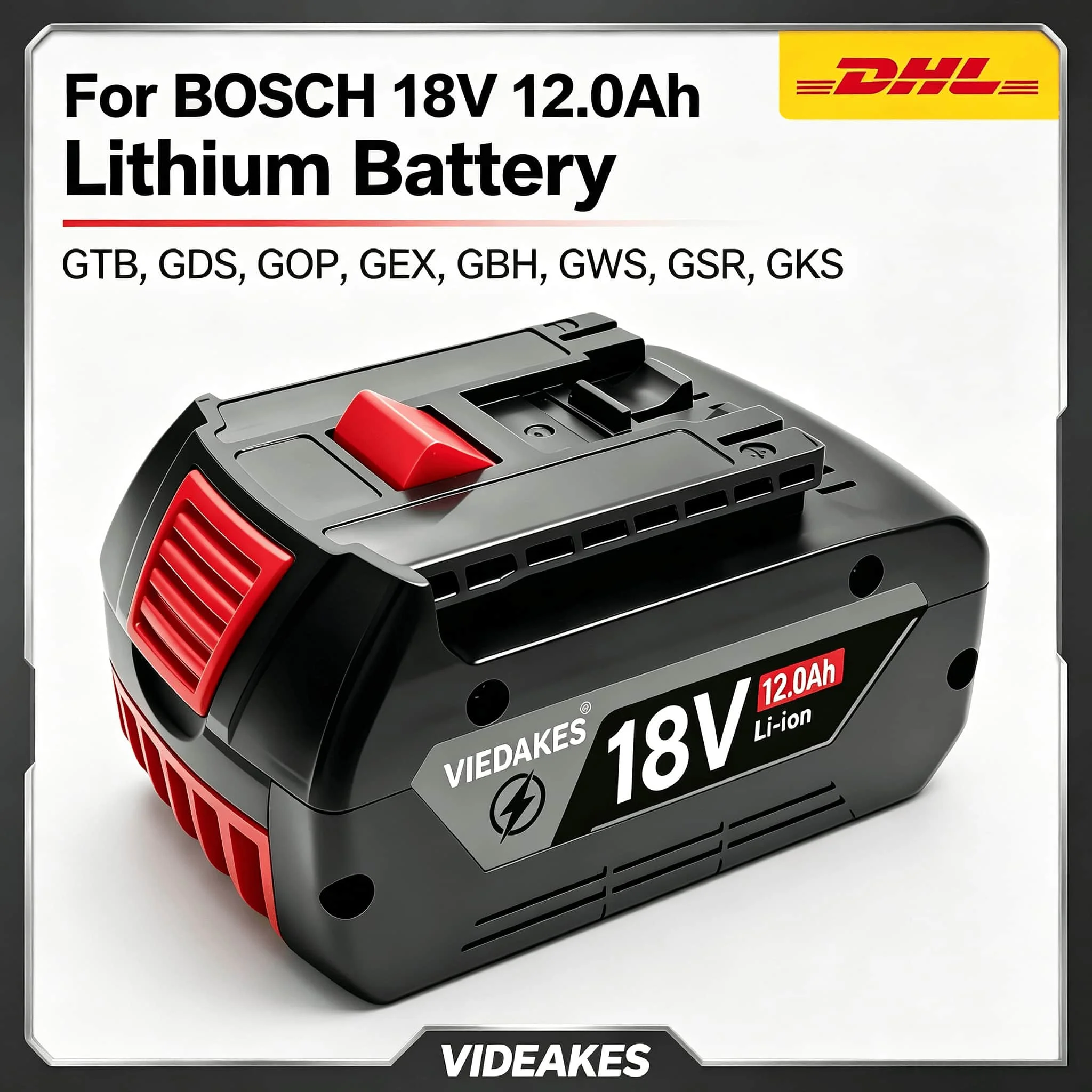For Bosch 18V Battery GBA18V4.0 10.0Ah Compatible GDS18V-400 GBH18V, Perfect Fit Pack for Bosch 18V Hammer Tools
For Bosch 18V Battery GBA18V4.0 10.0Ah Compatible GDS18V-400 GBH18V, Perfect Fit Pack for Bosch 18V Hammer Tools