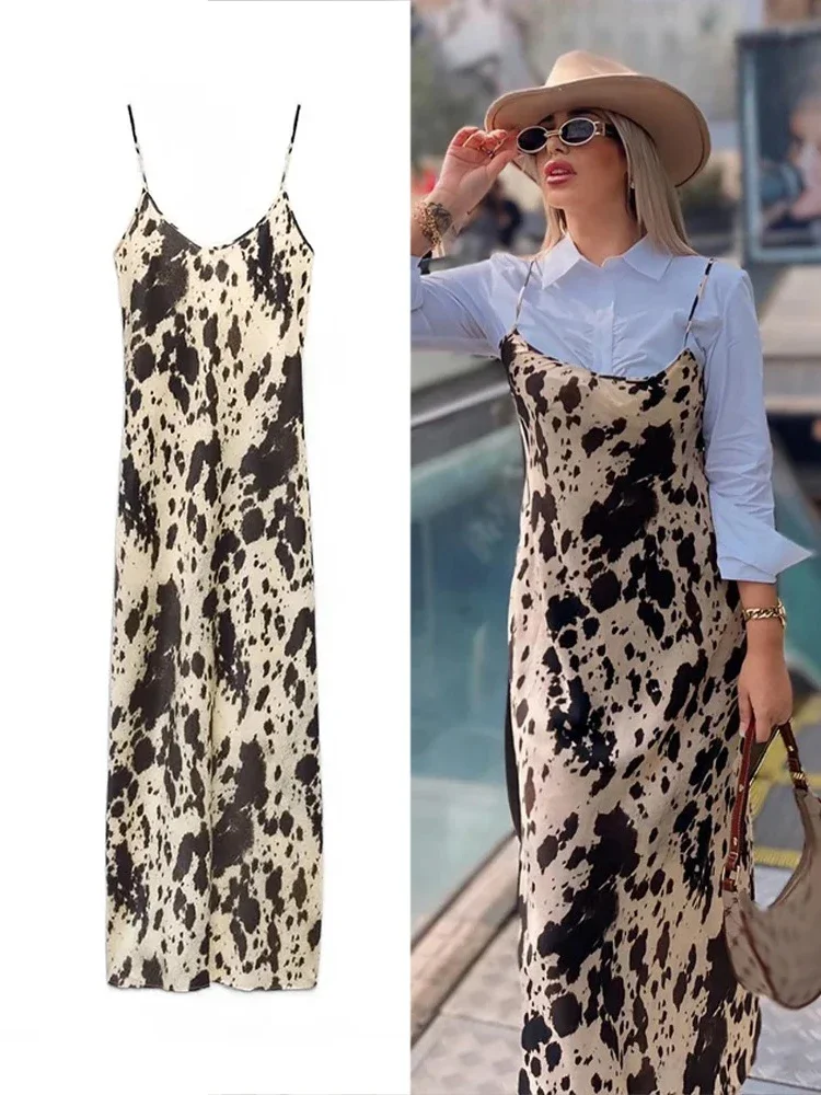 Animal Printed Spaghetti Strap Halter Dress V Neck Tulle Sleeveless Short Dress Sexy Slim Leopard Half Dresses
Animal Printed Spaghetti Strap Halter Dress V Neck Tulle Sleeveless Short Dress Sexy Slim Leopard Half Dresses