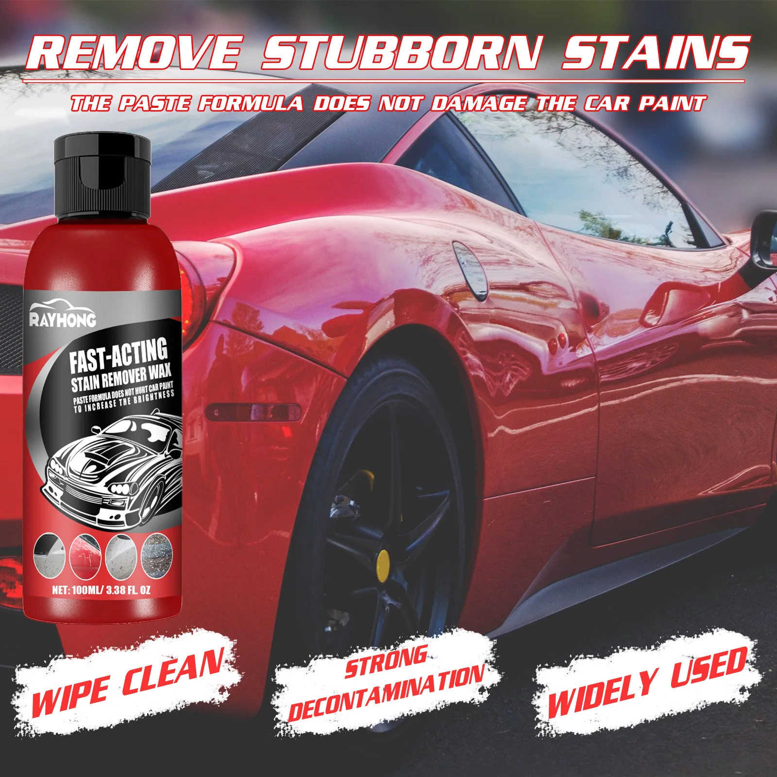 Car Cleaning Wax 100ml - Removes Stains & Water Spots, Polish & Protect, Restores Shine, Safe for All Paint Colors
Car Cleaning Wax 100ml - Removes Stains & Water Spots, Polish & Protect, Restores Shine, Safe for All Paint Colors