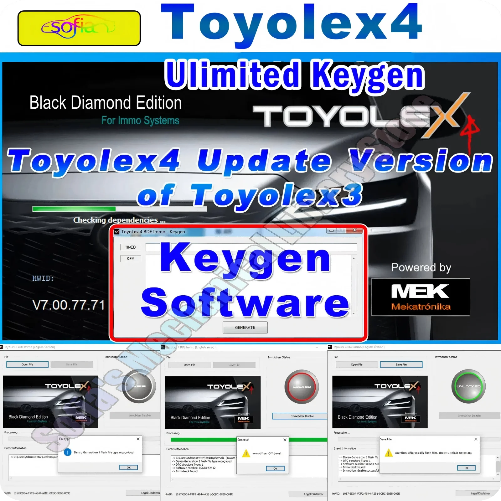 2025 latest Toyolex4 Toyolex 4 with Unlimited Keygen for Denso for Lexus Mascheramento Car DTC Disable SoftwareTool dtc immo off
2025 latest Toyolex4 Toyolex 4 with Unlimited Keygen for Denso for Lexus Mascheramento Car DTC Disable SoftwareTool dtc immo off