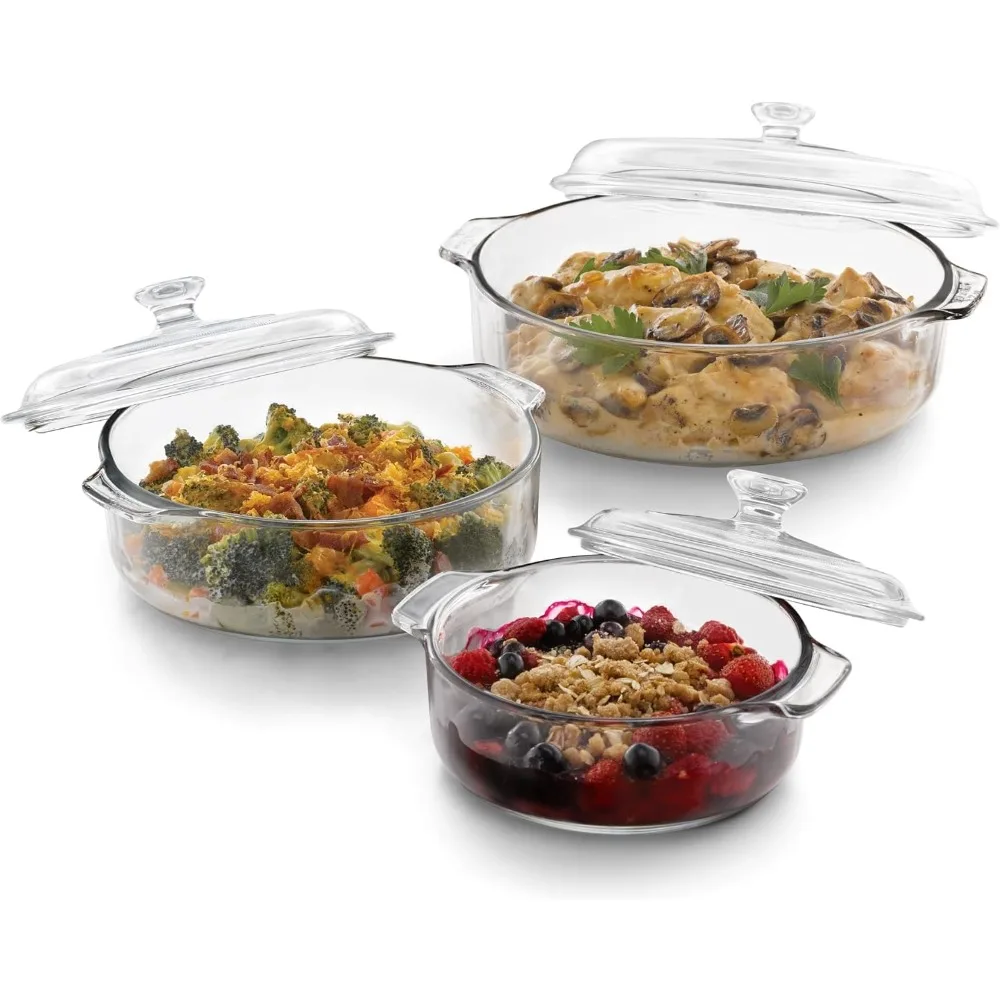 Popular 56030 Baker's Basics 3-Piece Covered Casserole Dishes, Versatile Glass Baking Dishes for Oven
Popular 56030 Baker's Basics 3-Piece Covered Casserole Dishes, Versatile Glass Baking Dishes for Oven