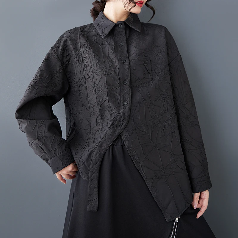 Spring 2025 Loose Large Size Slimming Design Faionable irt Top Pleated Asymmetrical Versatile Sli Women's Collar...
Spring 2025 Loose Large Size Slimming Design Faionable irt Top Pleated Asymmetrical Versatile Sli Women's Collar...
