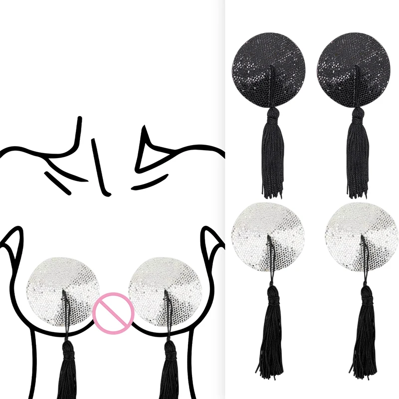 1 пара самоклеящихся многоразовых накладок на соски с пайетками и кисточками для женщин, сексуальные накладки на бюстгальтер, наклейки на грудь
1 пара самоклеящихся многоразовых накладок на соски с пайетками и кисточками для женщин, сексуальные накладки на бюстгальтер, наклейки на грудь