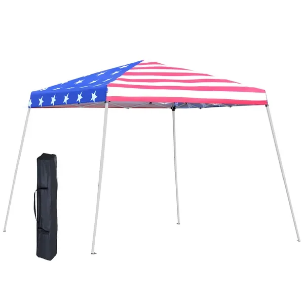 Портативный пляжный тент-навес Outsunny Slant Leg Pop Up Canopy с американским флагом, уличный солнцезащитный тент с сумкой для переноски для патио и сада
Портативный пляжный тент-навес Outsunny Slant Leg Pop Up Canopy с американским флагом, уличный солнцезащитный тент с сумкой для переноски для патио и сада