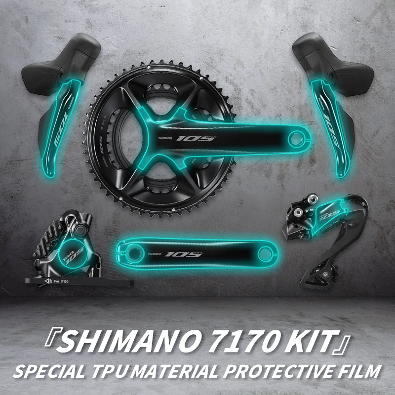 Used For SHIMANO 7170 Bike kit protective film Road bike mountain bike crank disk transparent protective film TPU material
Used For SHIMANO 7170 Bike kit protective film Road bike mountain bike crank disk transparent protective film TPU material