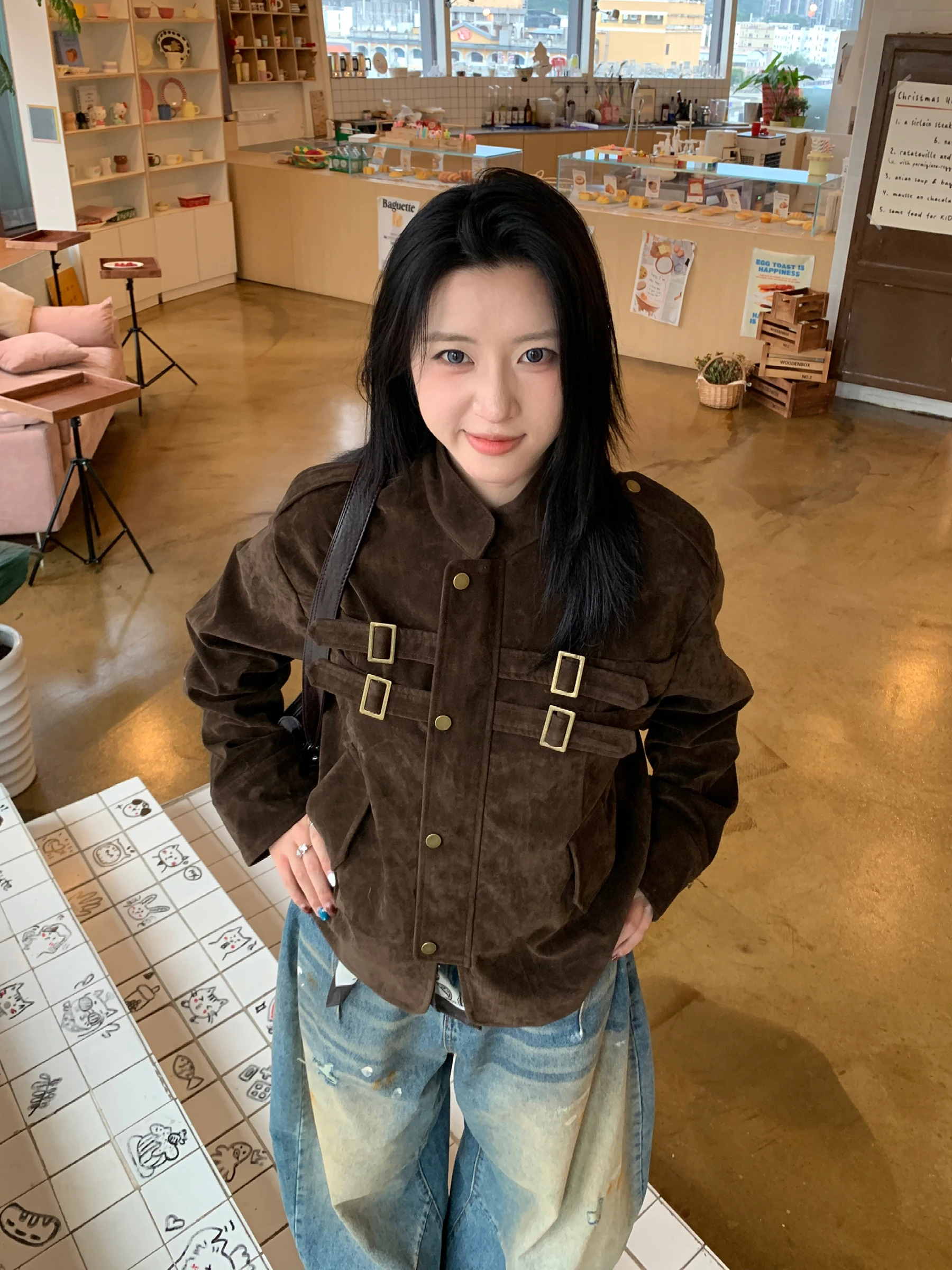 Retro American Brown Suede ort Jaet ex Cleanfit High-End Sensation Design Couple Outerwear Youth Sle
Retro American Brown Suede ort Jaet ex Cleanfit High-End Sensation Design Couple Outerwear Youth Sle