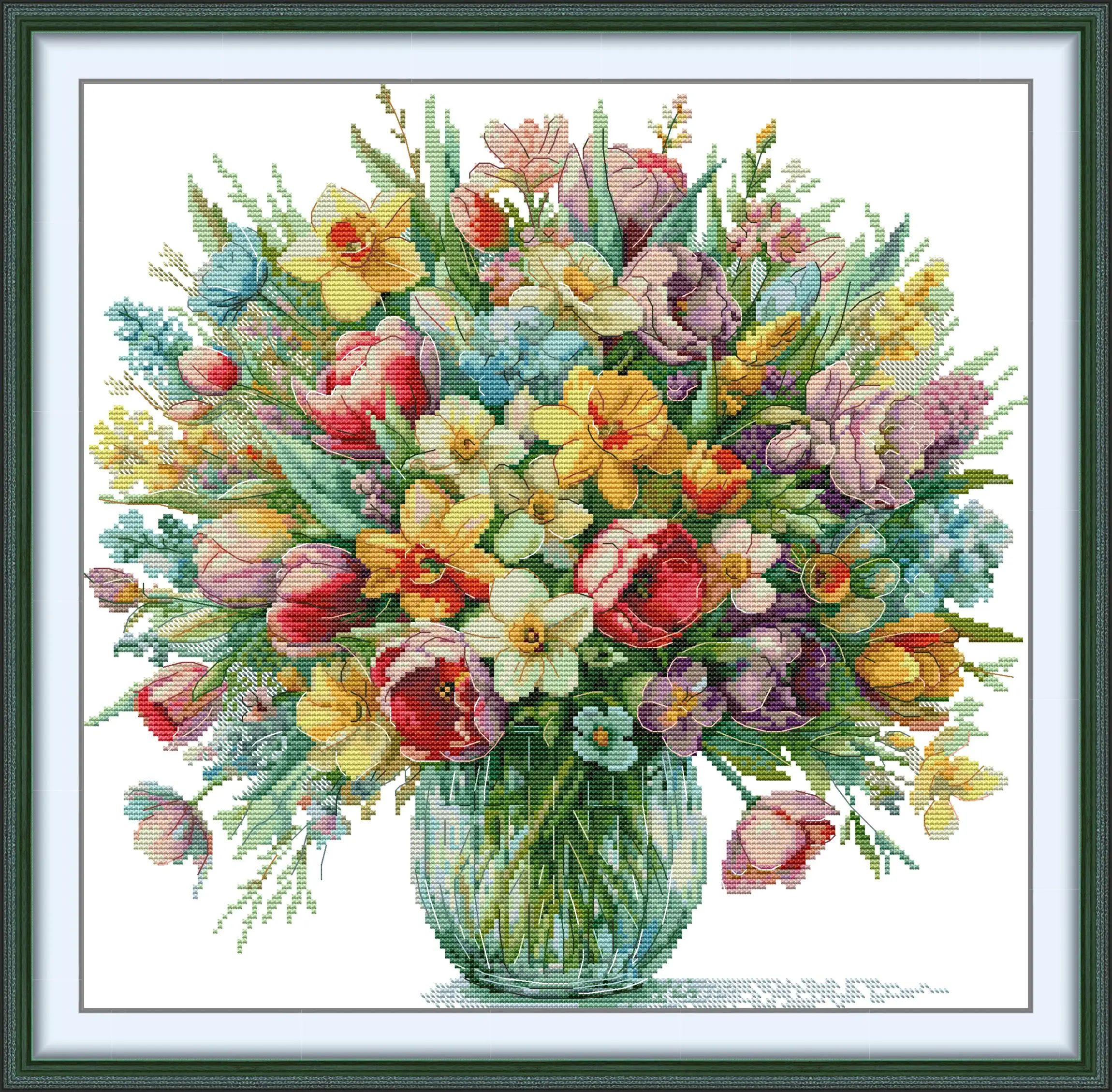 Maydear Full Cross Stitch Kit,11CT/14CT/16CT/9CT Aida Fabric,DMC Threads Sewing Pattern Embroidery Set-lit. flowers bloom
Maydear Full Cross Stitch Kit,11CT/14CT/16CT/9CT Aida Fabric,DMC Threads Sewing Pattern Embroidery Set-lit. flowers bloom