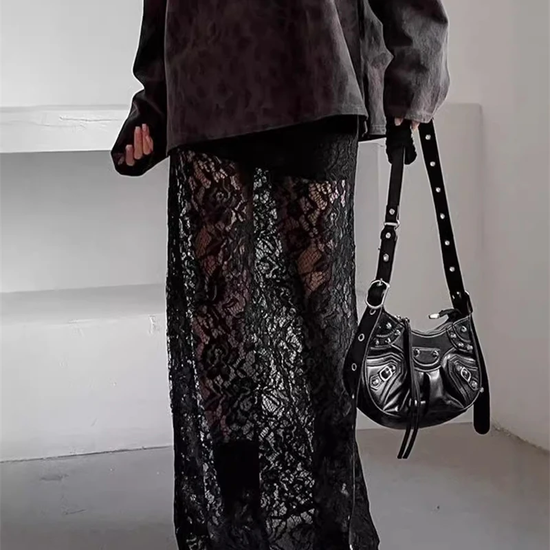 Sexy Sheer Hollow-Out Lace Maxi Dress High Slit Mesh Ruffle Club Party Night Out Trendy Womens Fashion
Sexy Sheer Hollow-Out Lace Maxi Dress High Slit Mesh Ruffle Club Party Night Out Trendy Womens Fashion