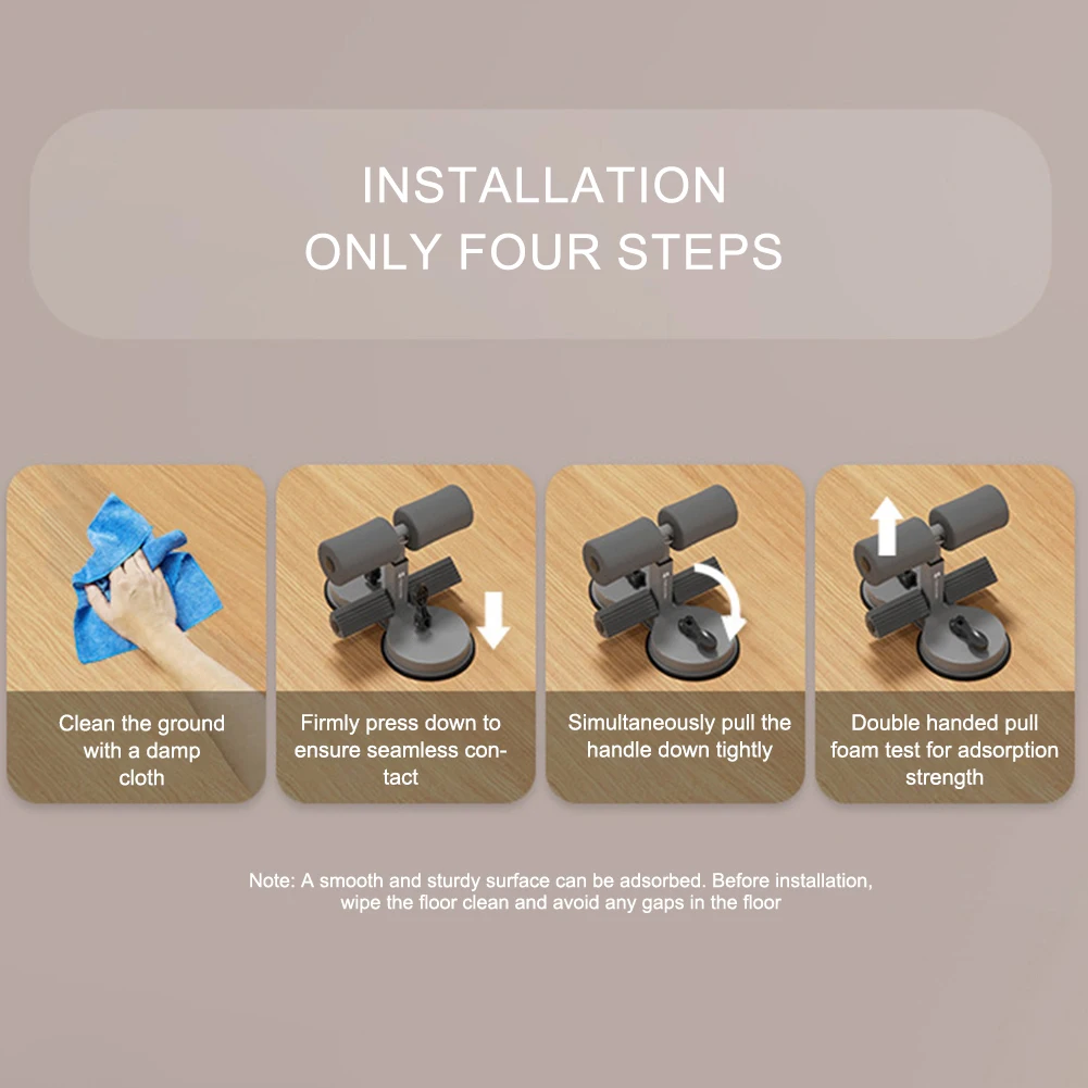 Workout Abs Trainer with 2 Suction Cups Sit Up Assistant Device 3 Gear Height Multifunctional Exercised Arms Stomach Thigh Legs
Workout Abs Trainer with 2 Suction Cups Sit Up Assistant Device 3 Gear Height Multifunctional Exercised Arms Stomach Thigh Legs