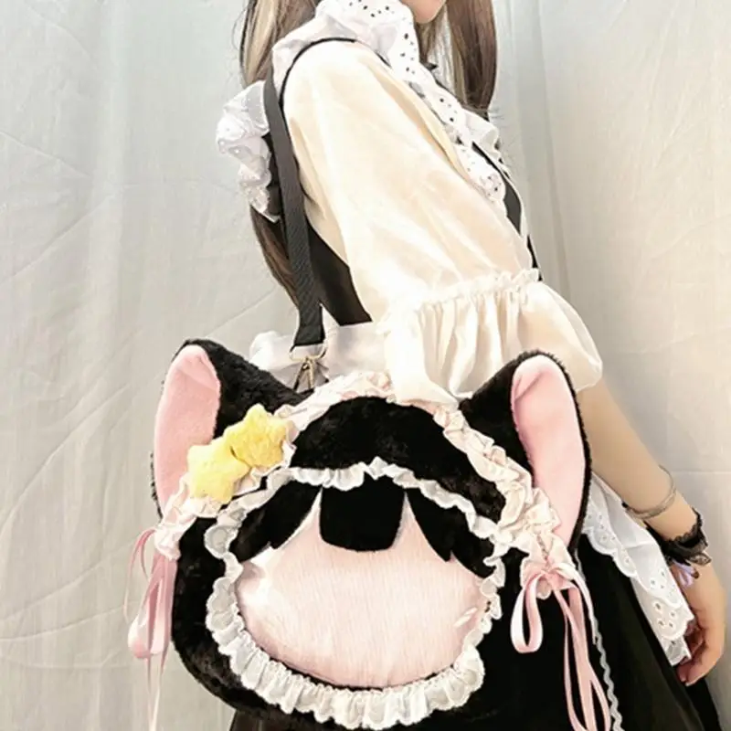 652F Cartoon Ita Bag Girl Backpacks Plush Cats Shoulder Bag Girl School Bag Plush Crossbody Bag for Girl Christmas Present
652F Cartoon Ita Bag Girl Backpacks Plush Cats Shoulder Bag Girl School Bag Plush Crossbody Bag for Girl Christmas Present