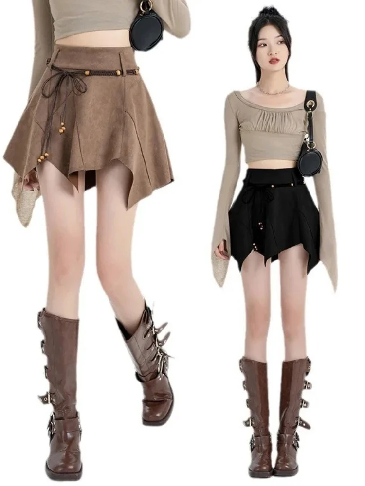 Women Gothic Fashion High Waist Skirt Slightly Elastic Slim Fit Hip Irregular A-line Skirt Sexy Hot Girl Club Trendy Style Skirt
Women Gothic Fashion High Waist Skirt Slightly Elastic Slim Fit Hip Irregular A-line Skirt Sexy Hot Girl Club Trendy Style Skirt