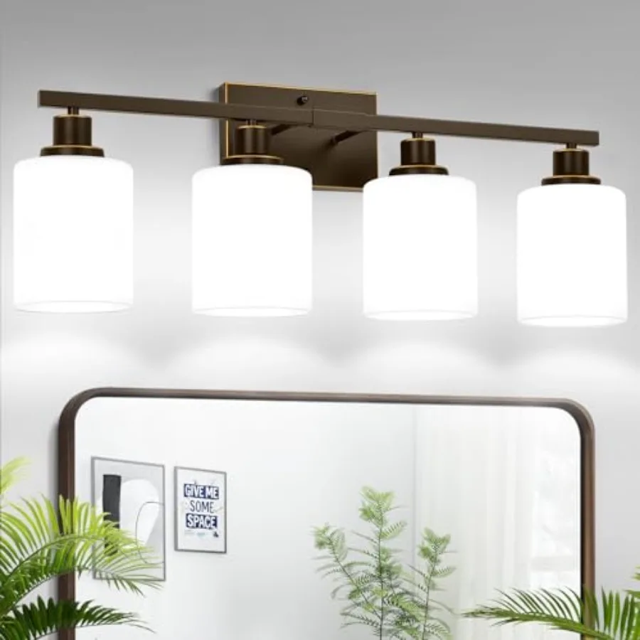 Bathroom Light Fixtures, Vanity Light with Milky White Shades, Oil-Rubbed Bronze Bathroom Light Fixtures Over Mirror, Modern Ba
Bathroom Light Fixtures, Vanity Light with Milky White Shades, Oil-Rubbed Bronze Bathroom Light Fixtures Over Mirror, Modern Ba
