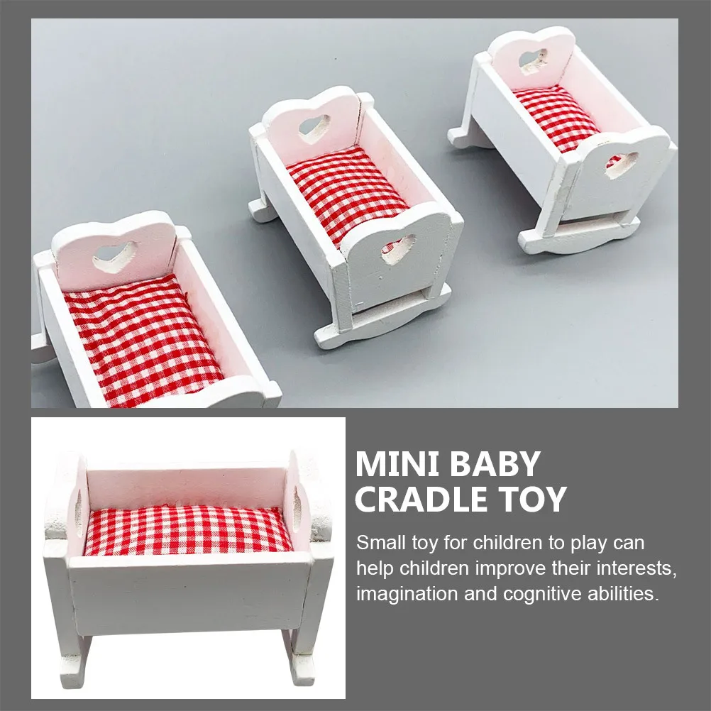 Mini House Bed Miniature Furniture Safe Natural Material Smooth Surface Kids Play Improve Imagination Crib Adornment
Mini House Bed Miniature Furniture Safe Natural Material Smooth Surface Kids Play Improve Imagination Crib Adornment
