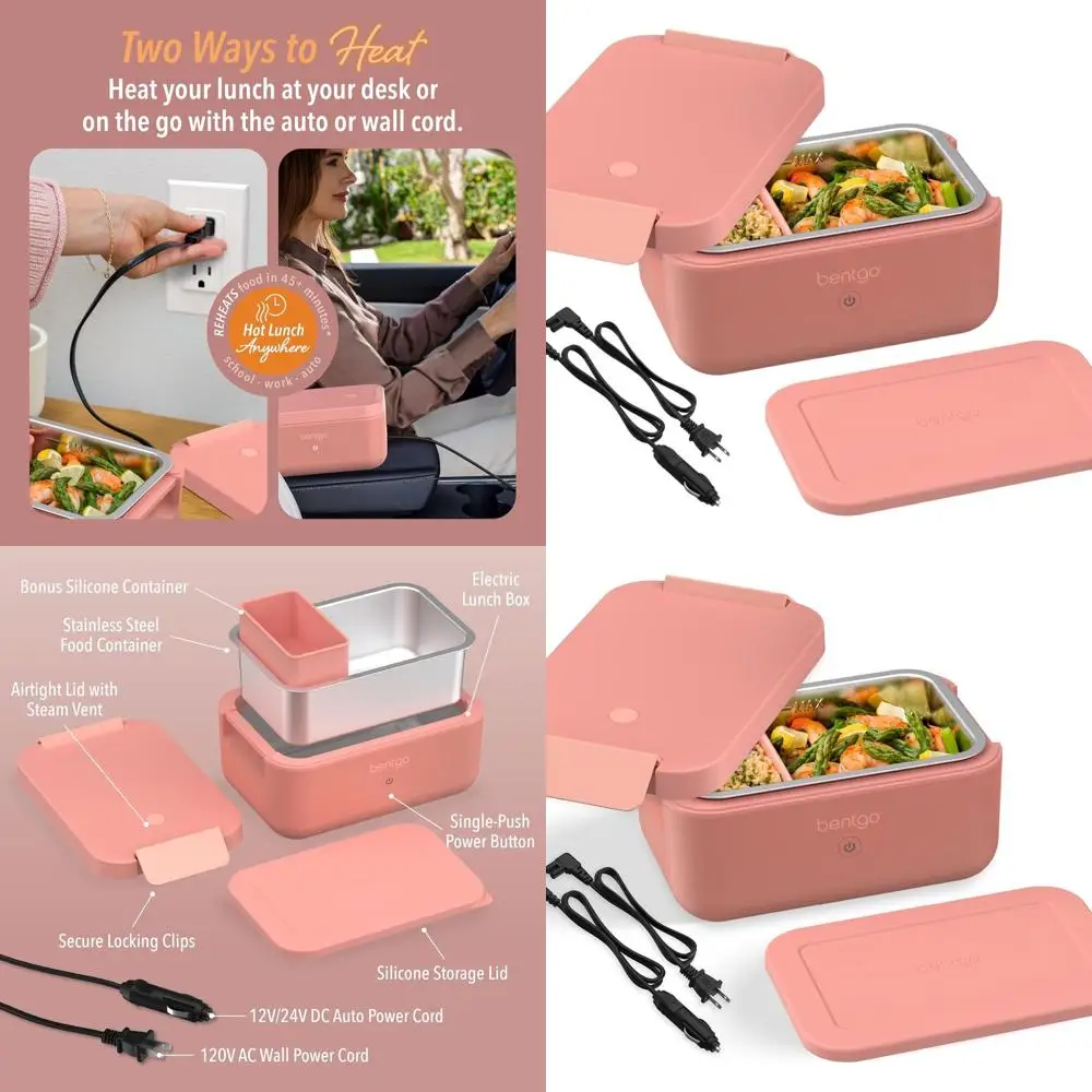 Портативный электрический ланч-бокс — подогреватель еды для взрослых, коробка для еды с подогревом для работы, путешествий, школы, совместимая с 12 В/24 В и 120 В (розовый)
Портативный электрический ланч-бокс — подогреватель еды для взрослых, коробка для еды с подогревом для работы, путешествий, школы, совместимая с 12 В/24 В и 120 В (розовый)