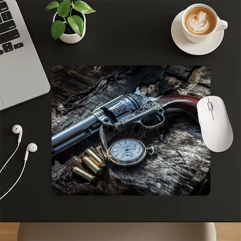 HYBXAXC Small Mouse Pad Non Slip Rubber Desk Mat, Vintage Revolver Western Art Gaming Mousepad for Office Home PC Laptop Gamer
HYBXAXC Small Mouse Pad Non Slip Rubber Desk Mat, Vintage Revolver Western Art Gaming Mousepad for Office Home PC Laptop Gamer