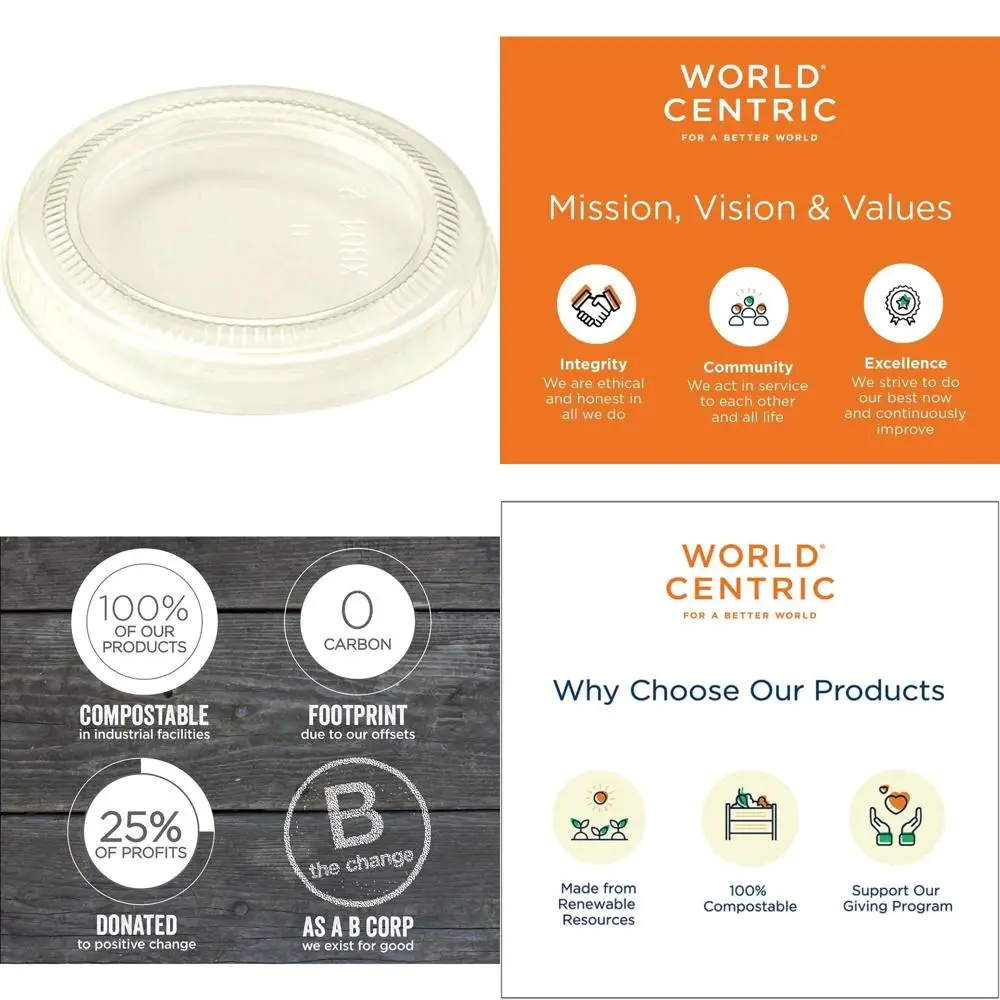 Clear Plastic Lids for Fiber Cups, 2.6 Inch Diameter x 0.3 Height, Bulk Pack of 2000, Eco-Friendly Disposable Accessories
Clear Plastic Lids for Fiber Cups, 2.6 Inch Diameter x 0.3 Height, Bulk Pack of 2000, Eco-Friendly Disposable Accessories