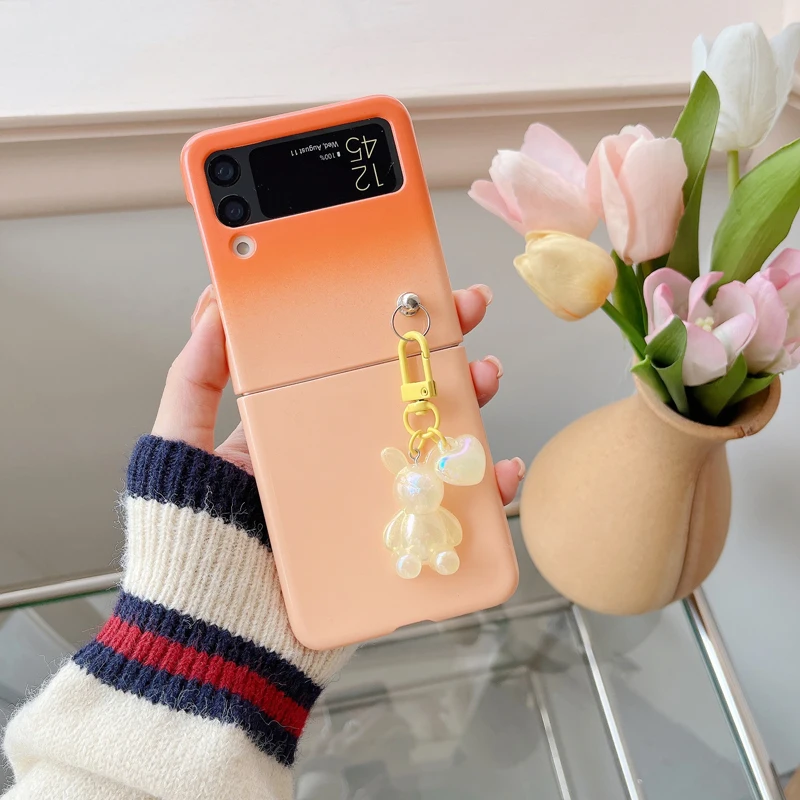 Funda Case for Samsung Galaxy Z Flip 4 Z Flip 3 Gradient Rabbit Pendant PC Hard Shell Shockproof Protetcion Phone Case Cover
Funda Case for Samsung Galaxy Z Flip 4 Z Flip 3 Gradient Rabbit Pendant PC Hard Shell Shockproof Protetcion Phone Case Cover