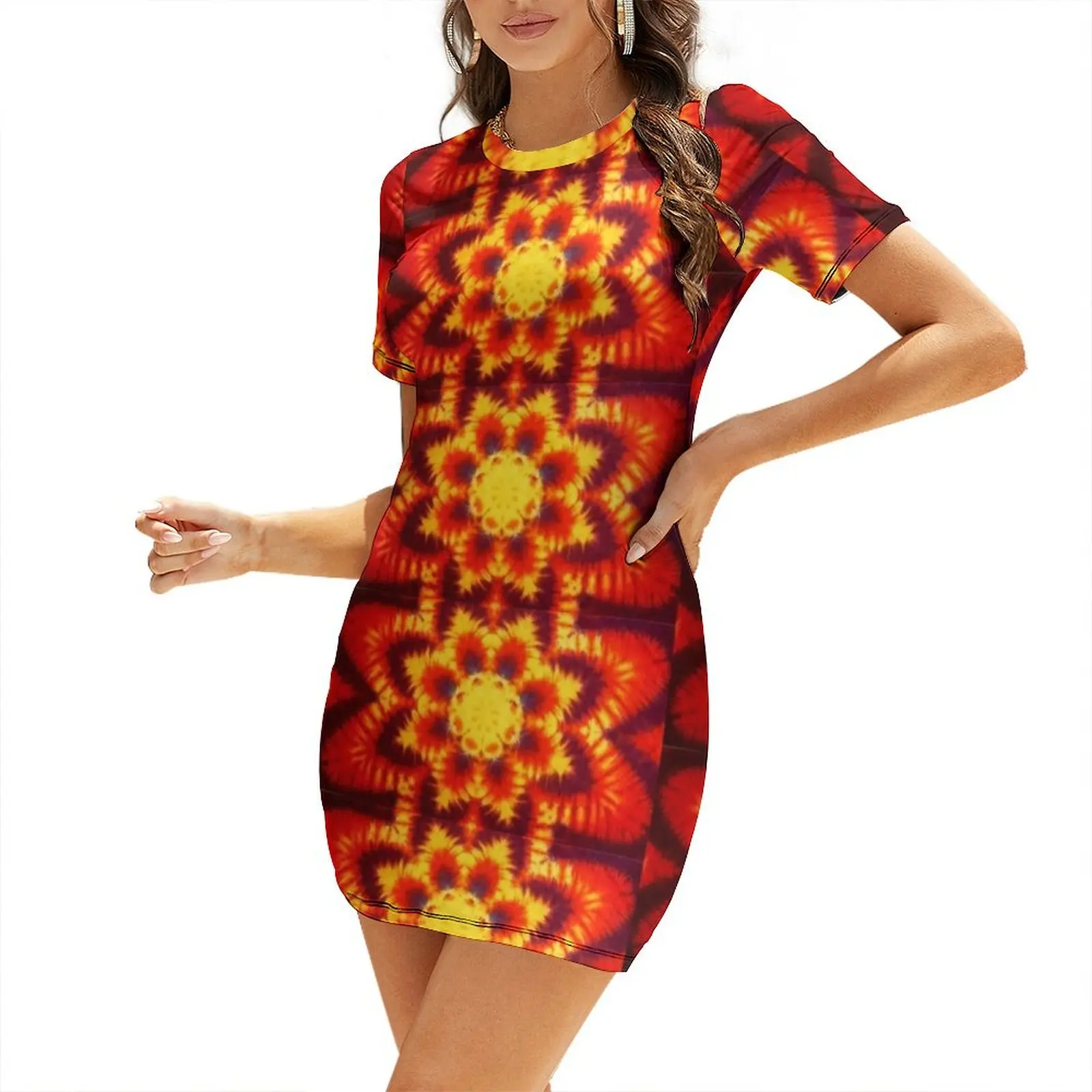 Retro Flower Mandala Short-Sleeved Dress Woman fashion Female dress
Retro Flower Mandala Short-Sleeved Dress Woman fashion Female dress