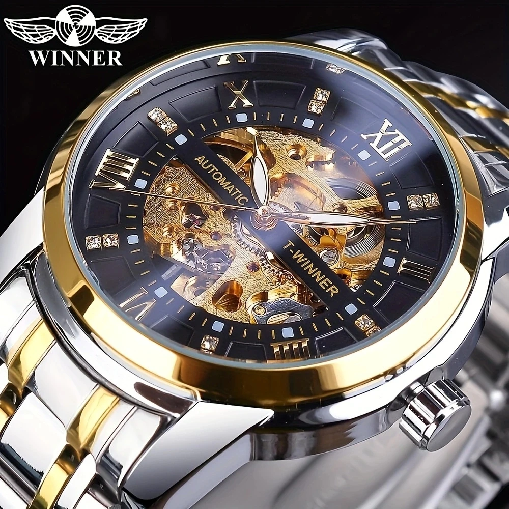Winner Classic Diamond Men Skeleton Automatic Mechanical Watches Business Fashion Luminous Men's Waterproof Luxury Wrist Watches
Winner Classic Diamond Men Skeleton Automatic Mechanical Watches Business Fashion Luminous Men's Waterproof Luxury Wrist Watches