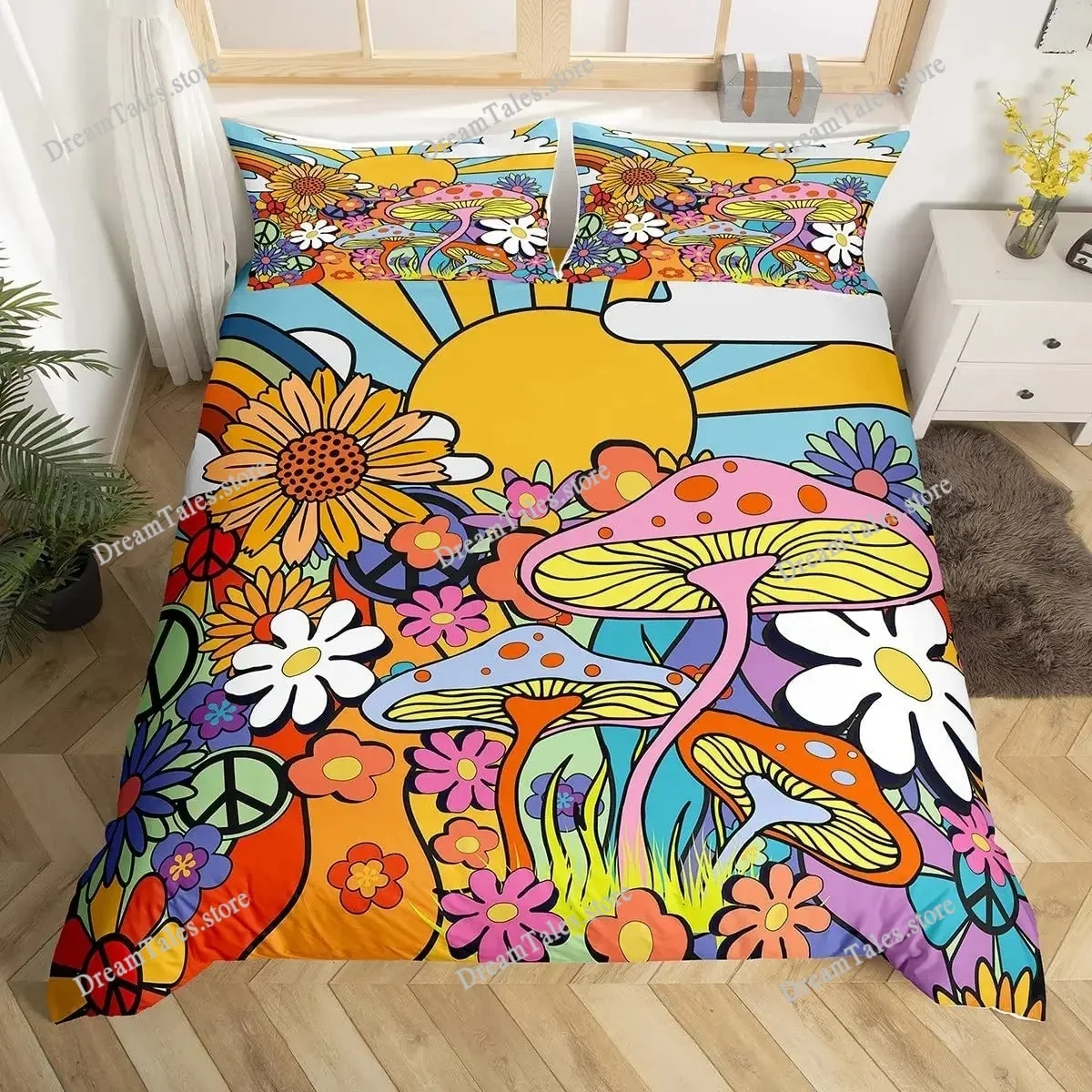 Wild Mushroom Duvet Cover Set Burgundy Plant Bedding Set for Kids Comforter Cover Soft Polyester King Queen Size with Pillowcase
Wild Mushroom Duvet Cover Set Burgundy Plant Bedding Set for Kids Comforter Cover Soft Polyester King Queen Size with Pillowcase