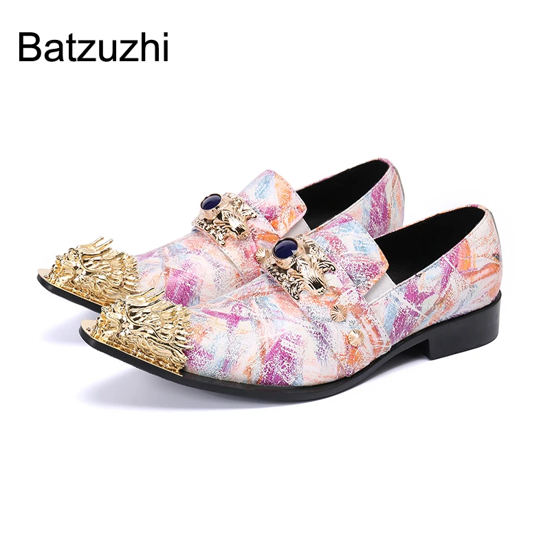 Batzuzhi Luxury New Design Men's Shoes Pointed Iron Toe Leather Dress Shoes Men for Men's Party and Wedding Zapatos Hombre,6-12
Batzuzhi Luxury New Design Men's Shoes Pointed Iron Toe Leather Dress Shoes Men for Men's Party and Wedding Zapatos Hombre,6-12