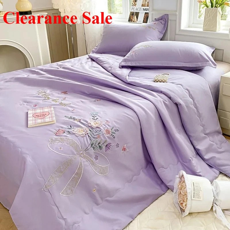 2025 new super soft washed cotton three-dimensional flower embroidered summer quilt four-piece set solid color summer quilt
2025 new super soft washed cotton three-dimensional flower embroidered summer quilt four-piece set solid color summer quilt
