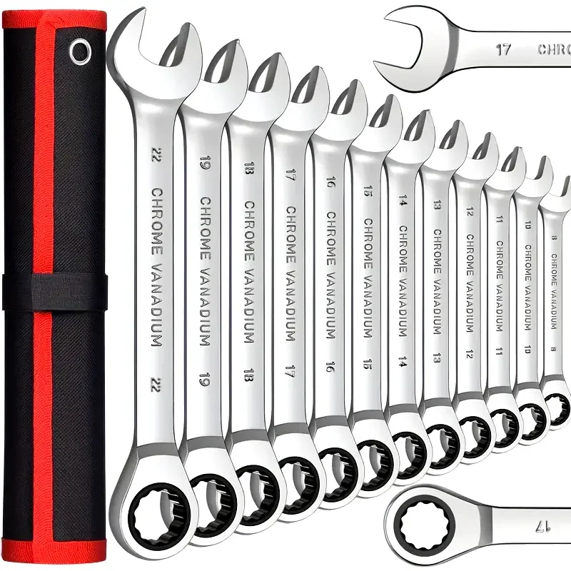 Fixed Head Dual Purpose Open End Plummer Ratchet, Multi-Functional Quick Swing Head Mirror Wrench Set, 72 Teeth Industrial Grade
Fixed Head Dual Purpose Open End Plummer Ratchet, Multi-Functional Quick Swing Head Mirror Wrench Set, 72 Teeth Industrial Grade