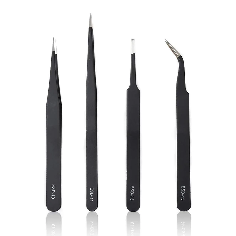 Esd Anti-static Stainless Steel Tweezers Precision Maintenance Mobile Phone Repair Manicure Tool Home Working Model Making Tool
Esd Anti-static Stainless Steel Tweezers Precision Maintenance Mobile Phone Repair Manicure Tool Home Working Model Making Tool