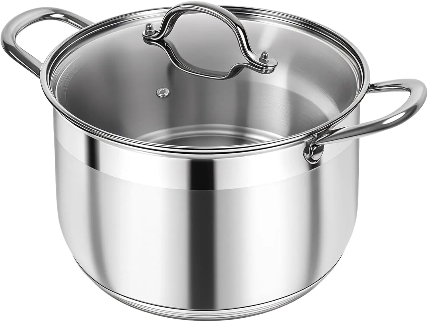 12-Quart Stainless Steel Stock Pot with Glass Lid, Nonstick Thick Bottom for Cooking, Boiling, Canning
12-Quart Stainless Steel Stock Pot with Glass Lid, Nonstick Thick Bottom for Cooking, Boiling, Canning