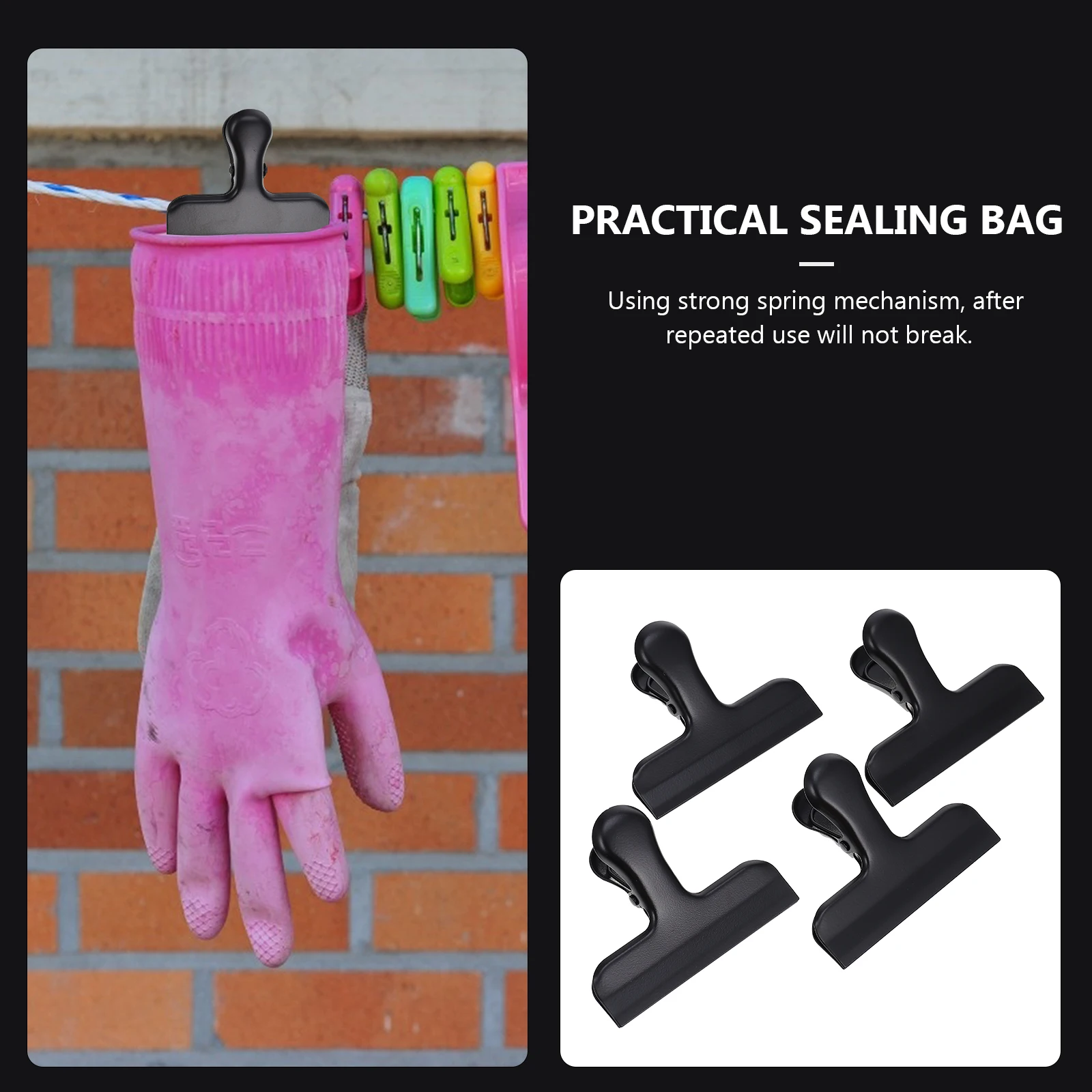 4Pcs Storage Bag Sealer Snack Bag Clip Stainless Steel Food Clip Effective Sealing Design for Long-Term Food Preservation
4Pcs Storage Bag Sealer Snack Bag Clip Stainless Steel Food Clip Effective Sealing Design for Long-Term Food Preservation