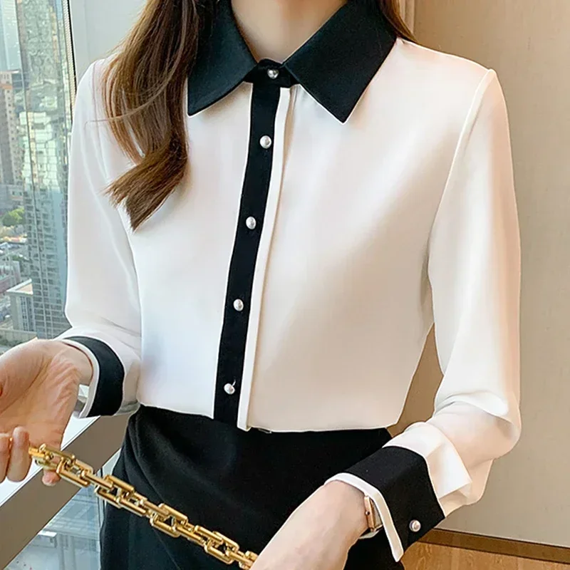 Blusas Mujer De Moda 2024 Turn Down Collar White Blouse Shirt Long Sleeve Chiffon Blouse Women Blouses Women Tops Shirts F320
Blusas Mujer De Moda 2024 Turn Down Collar White Blouse Shirt Long Sleeve Chiffon Blouse Women Blouses Women Tops Shirts F320