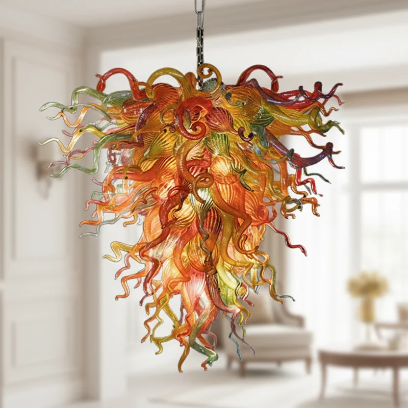 LONGREE Handmade Blown Glass Chandelier Multicolor Large Chihuly Style Art Decor Lightings for Home
LONGREE Handmade Blown Glass Chandelier Multicolor Large Chihuly Style Art Decor Lightings for Home