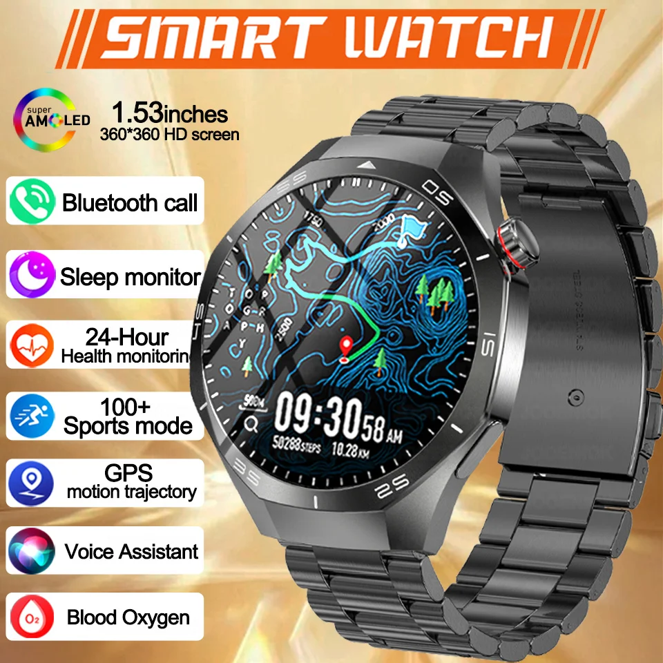 2025 Новые часы 5 Pro Смарт-часы для мужчин 1,53-дюймовый HD-экран GPS Motion Track BT Call Heart Rate Водонепроницаемые умные часы для Huawei 
2025 Новые часы 5 Pro Смарт-часы для мужчин 1,53-дюймовый HD-экран GPS Motion Track BT Call Heart Rate Водонепроницаемые умные часы для Huawei