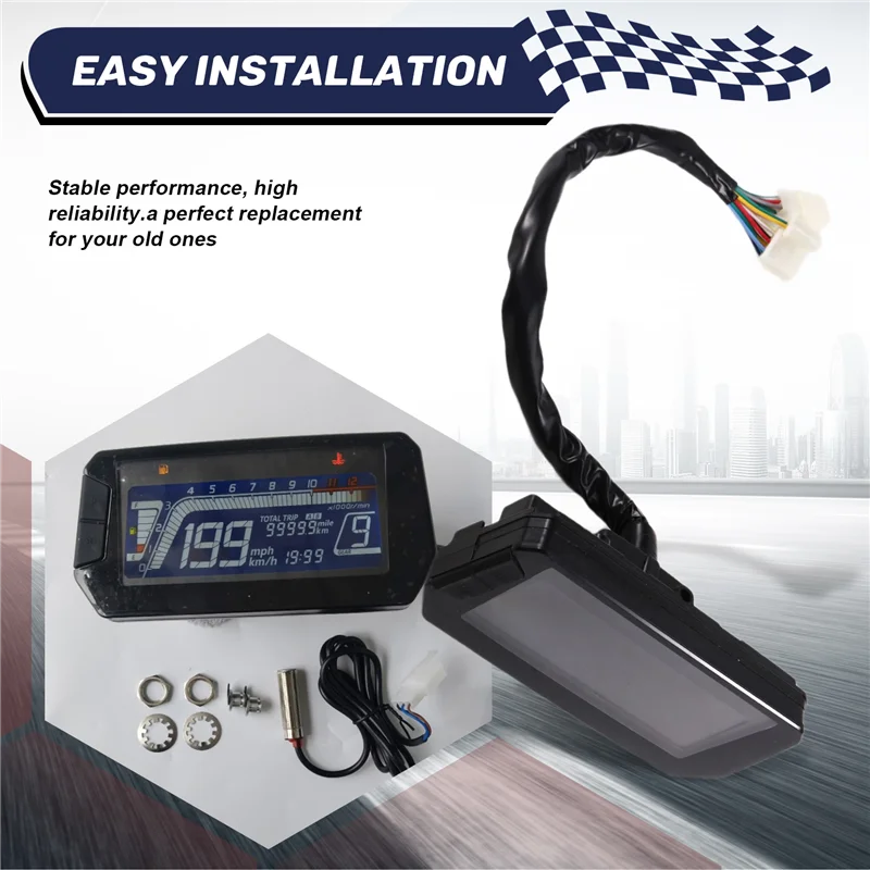 A85E-LCD Display Instrument Speedometer For Motorcycle/Electric Scooter Controller
A85E-LCD Display Instrument Speedometer For Motorcycle/Electric Scooter Controller