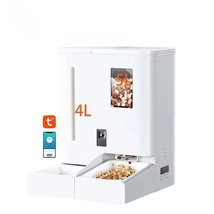 Elecpet Factory Cat Automatic Feeder 2 in 1 Pet Food and Water Fountain Wifi APP Control Timed Smart Feeder with Camera
Elecpet Factory Cat Automatic Feeder 2 in 1 Pet Food and Water Fountain Wifi APP Control Timed Smart Feeder with Camera