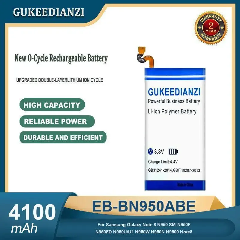 4100mAh EB-BN950ABE Mobile Phone Battery For Samsung Galaxy Note 8 N950 SM-N950F N950FD N950U/U1 N950W N950N N9500 Note8
4100mAh EB-BN950ABE Mobile Phone Battery For Samsung Galaxy Note 8 N950 SM-N950F N950FD N950U/U1 N950W N950N N9500 Note8