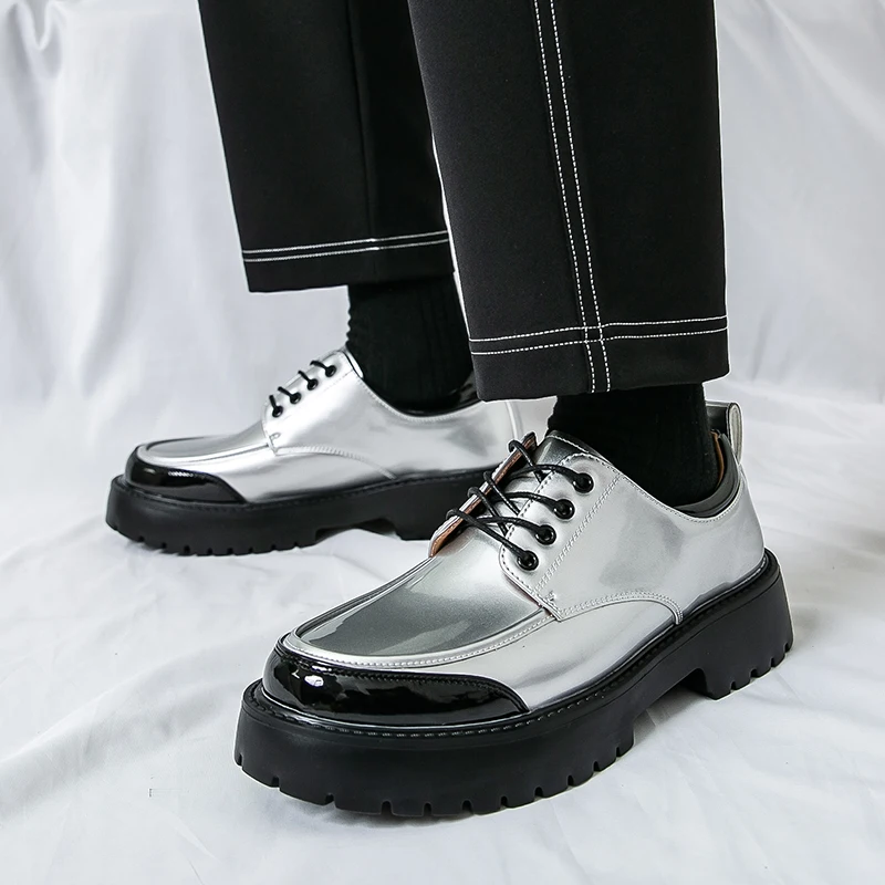 Fashionable New Men's Round Headed Cowhide Casual Leather Shoes Luxury Brand Men's Comfortable Thick Soled Lace Up Oxford Shoes
Fashionable New Men's Round Headed Cowhide Casual Leather Shoes Luxury Brand Men's Comfortable Thick Soled Lace Up Oxford Shoes