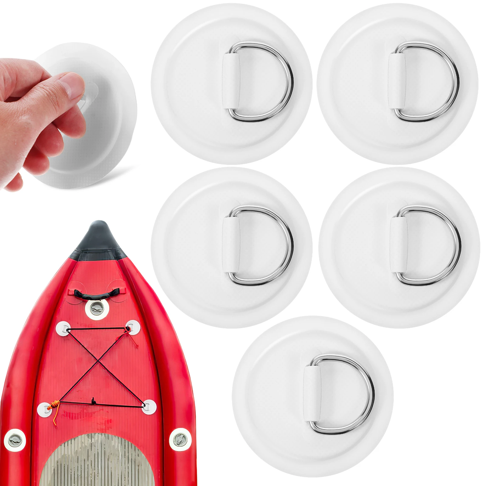 5pcs White D Ring Patch PVC Wear Resistant Kayak Inflatable Boat Surfboard Accessories D Ring Pad Patch Outdoor Camping Water
5pcs White D Ring Patch PVC Wear Resistant Kayak Inflatable Boat Surfboard Accessories D Ring Pad Patch Outdoor Camping Water