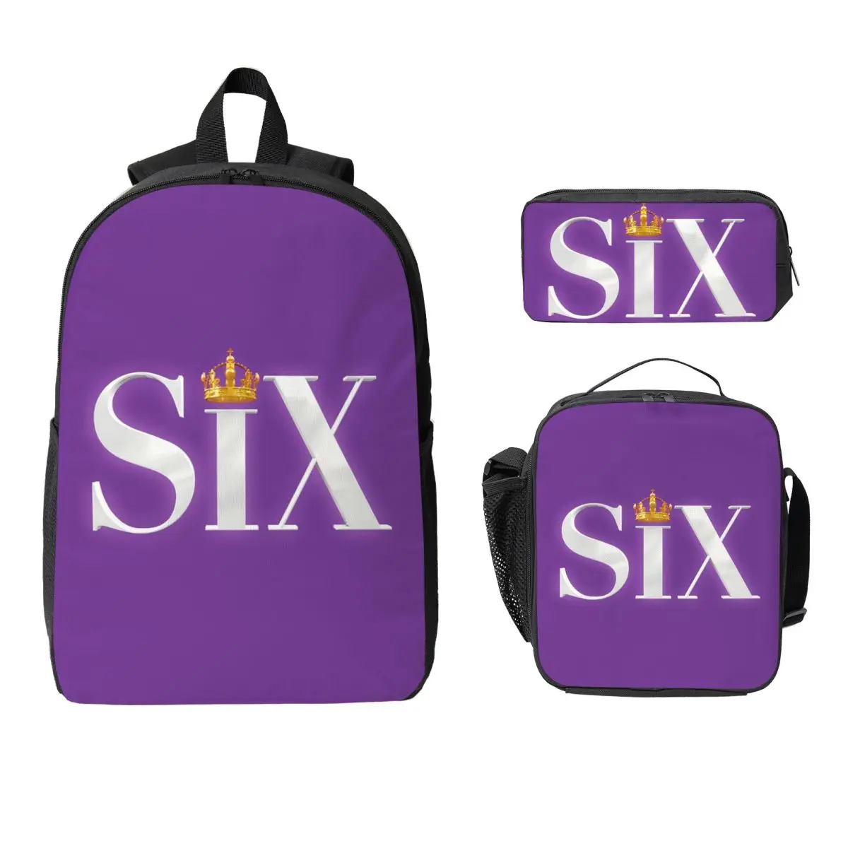 Рюкзак Six The Musical Log, студенческий рюкзак для мальчиков и девочек, школьная сумка, компьютерные сумки на плечо, изолированная сумка для обеда, пенал 3 шт.
Рюкзак Six The Musical Log, студенческий рюкзак для мальчиков и девочек, школьная сумка, компьютерные сумки на плечо, изолированная сумка для обеда, пенал 3 шт.