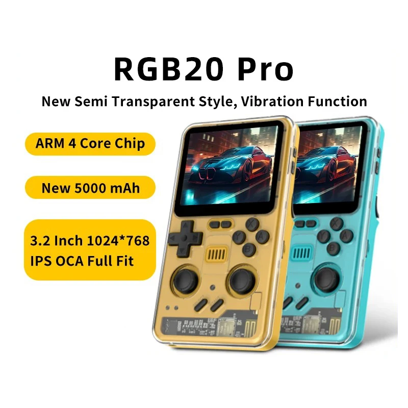 POWKIDDY RGB20PRO Retro Handheld Gaming Console 3.2-inch IPS Screen Built-in WiFi 2.4G + Bluetooth Linux System Cheap Kids Gifts
POWKIDDY RGB20PRO Retro Handheld Gaming Console 3.2-inch IPS Screen Built-in WiFi 2.4G + Bluetooth Linux System Cheap Kids Gifts