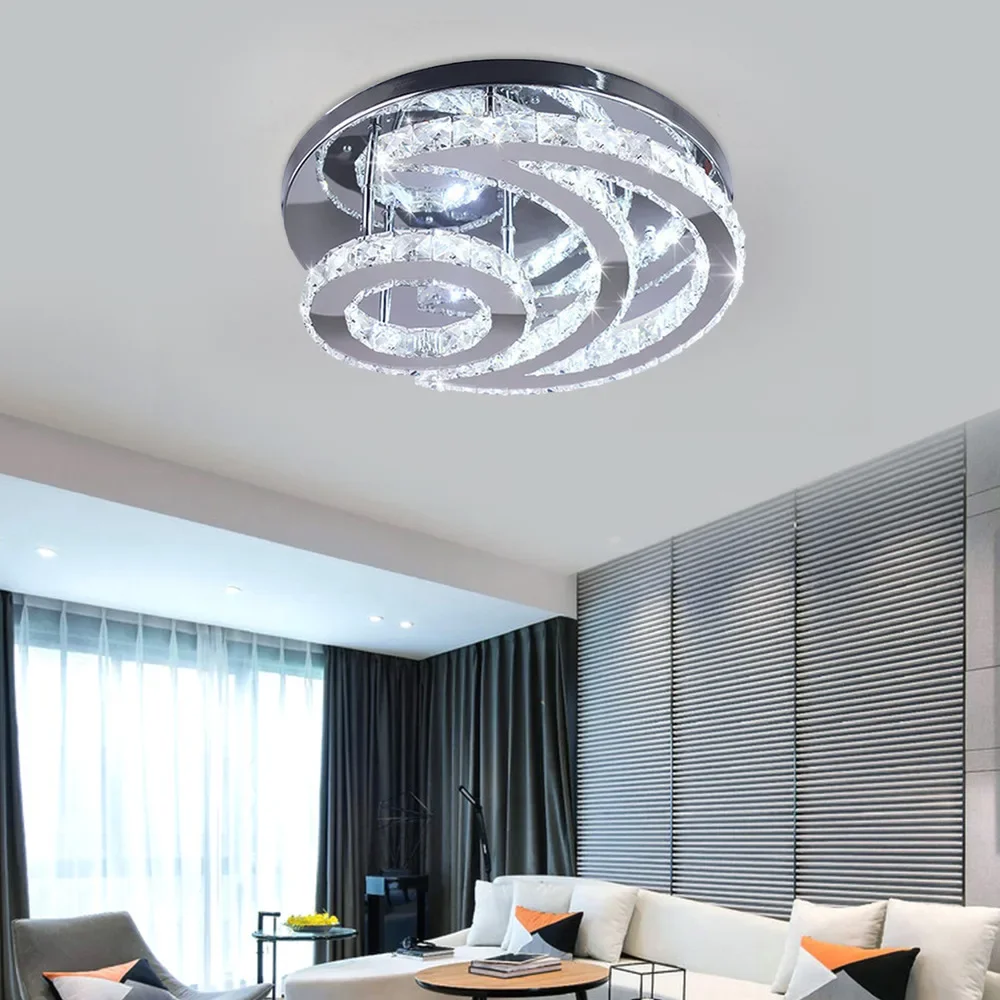 110V Crystal Ceiling Light Fixture Chandelier Cold White Lighting Fixture Modern Pendant Lamp Decor Fit 10-15㎡
110V Crystal Ceiling Light Fixture Chandelier Cold White Lighting Fixture Modern Pendant Lamp Decor Fit 10-15㎡