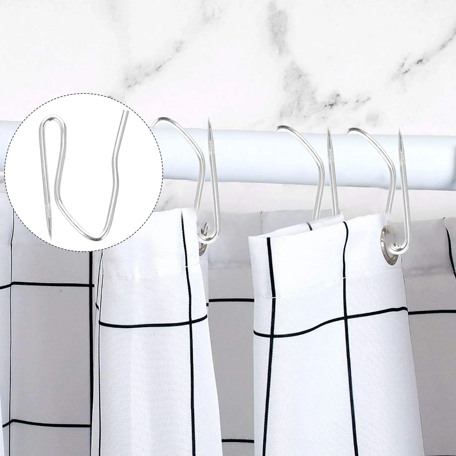 100 Pcs Curtain Hook Bathroom Hanger S-shaped Home Wall Hooks Iron Metal for Shower Ring Lace up
100 Pcs Curtain Hook Bathroom Hanger S-shaped Home Wall Hooks Iron Metal for Shower Ring Lace up