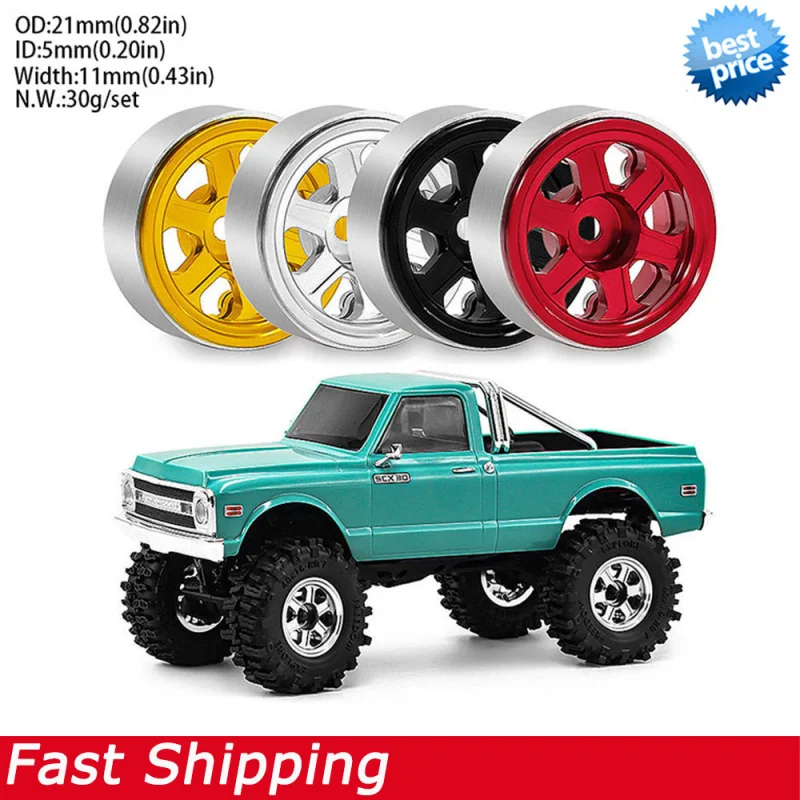 4PCS 0.7Inch Metal RC Car Crawler Tires Tyre Wheel Rim Wheel Hub For AXIAL 1/30 SCX30 Ascent-32 Ford Bronco Jeep Wrangler
4PCS 0.7Inch Metal RC Car Crawler Tires Tyre Wheel Rim Wheel Hub For AXIAL 1/30 SCX30 Ascent-32 Ford Bronco Jeep Wrangler